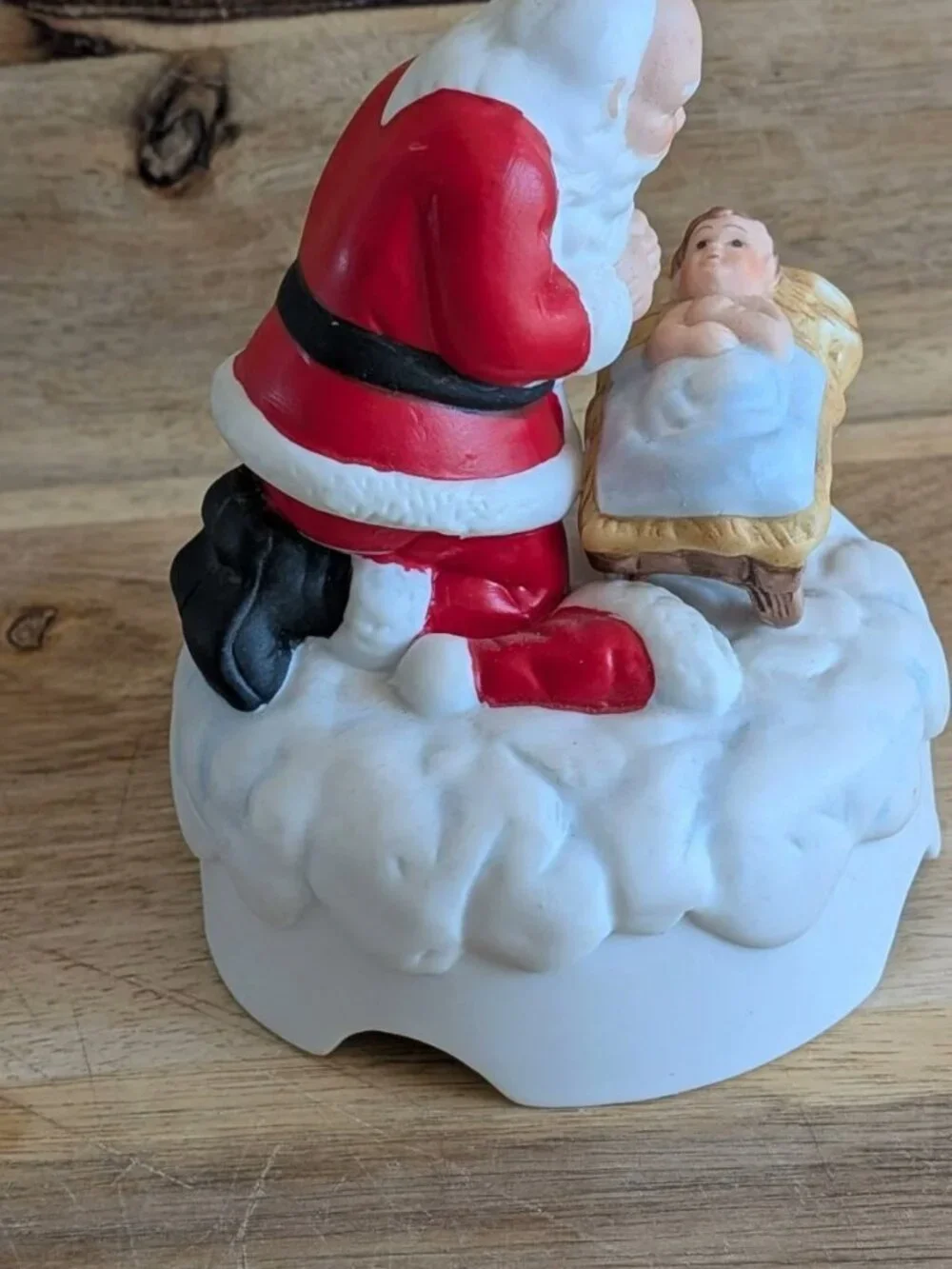 Vintage 1983 Roman Inc. Kneeling Santa Prayer Music Box  